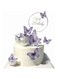 ELECDON 11 Pieces Bule Purple Butterfly Cake Toppers Happy Birthday Metal Gold Happy Birthday Cake Topper Butterfly Birthday Cake Decorations Cake Butterfly Party Decorations