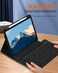 Muzz Keyboard Case with Touchpad for iPad Air 6th (M2) 11 inch 2024, iPad Air 5th 2022, iPad Air 4th 2020, iPad Pro 11 Inch (2018-2022), Detachable, with Pencil Slot, Black (with Touchpad)