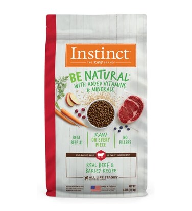 Instinct Be Natural Kibble Beef &amp; Barley Dry Dog Food
