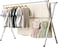 Adjustable Heavy Duty Stainless Steel Free-Standing Foldable Laundry Drying Rack - Space Saving Clothes Drying Stand