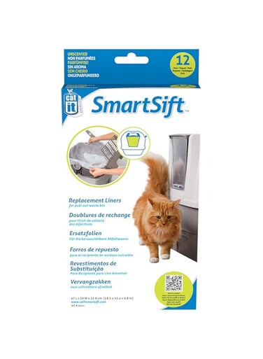 Catit Design Smartsift Replacement Liners For Cat Pan Base 12 Per Pack, 50541