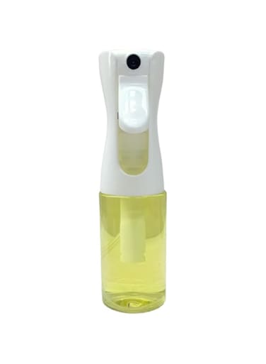JUCIFY Oil Sprayer for Cooking, 200ml Olive Oil Sprayer Mister, Olive Oil Spray Bottle, Kitchen Gadgets Accessories for Air Fryer, Canola Oil Spritzer,Baking, Frying, BBQ (200ml, White)