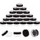 ZIZEMOJA 3 Gram Sample Containers, Mini Containers with Lids, 50 Pack Black