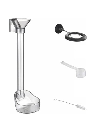 Aquarium Shrimp Feeding Dish Set, Fish Feeder Tube Kit with Feeding Ring,Aquarium Fish Feeder Tube Kit Clear Durable Fish Shrimp Feeding Tube with Feeding Ring