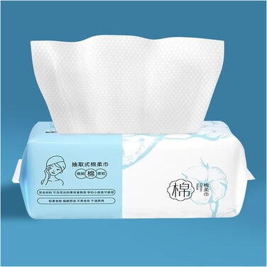 Disposable Face Towel, 100 Count Face Clean Towel Facial Towel Face Wipes Soft Single Use Face Towel for Drying Face Skin Care Makeup Removing Cleansing Travel Nursing
