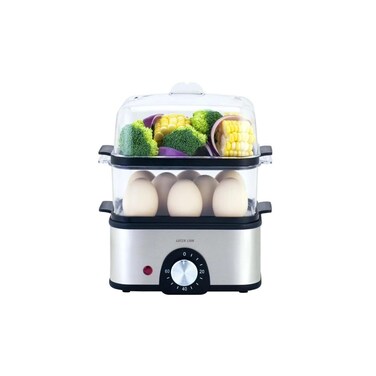 3-Tier Egg Cooker 500W with 16-Egg Capacity &amp; Stainless Steel Heating