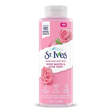 ST. IVES REFRESHING BODY WASH ROSE WATER &amp; ALOE VERA 650ML