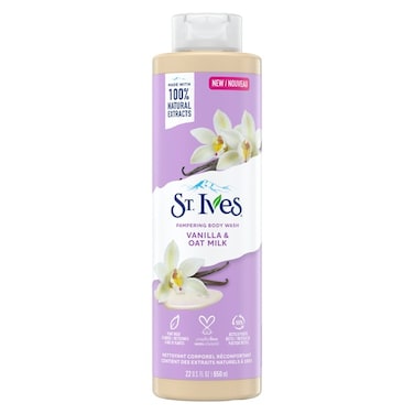 ST. IVES PAMPERING BODY WASH VANILLA &amp; OAT MILK 650ML