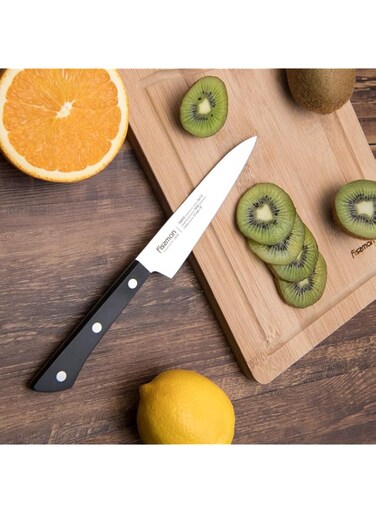 FISSMAN 5'' Kitchen Utility Knife, Kitchen Knife Tanto Series   Stainless Steel 3cr13 Utility Knife   Ergonomic Bakelite Handle   Ultra-Sharp Cooking Knives   Perfect for slicing, dicing, chopping