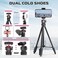 2 in 1 Camera Phone Video Tripod - ULANZI TT51 Portable Tripod Stand I 360&deg; Rotable Ball Head I Hidden Cold Shoe Phone Holder I 600g Lightweigt I 1.38m 51in Long I 5 Section Extenable Vlog Tripod