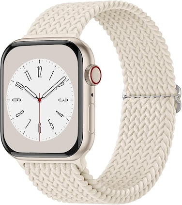 Upeak Braided Loop Compatible with Apple Watch Strap 49mm 45mm 44mm 42mm 41mm 40mm 38mm, Nylon Elastic Sport Replacement Band Compatible with Apple Watch Ultra 2 Series 9 8 7 6 5 4 3 2 1 SE Strap