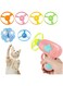 NeoStyle Cat Toy Launcher with Colorful Flying Propellers Set, Cat Playing Tracking Interactive Toys for Kitten Chasing Training Hunting(pink（6pcs））