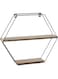 HomeBox Sera Foldable Metal Wall Shelf with MDF Boards - 46x10x40 cm
