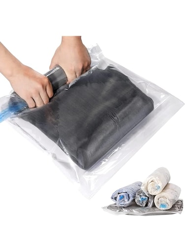 Aputue Vacuum Storage Bags, 10 Compression Bags for Travel, Roll up Space Vacuum Bags of Saves 80% Storage, No Pump or Vacuum Needed, 4 Small, 3 Medium, 3 Large, Vacuum Seal Bags for Clothing