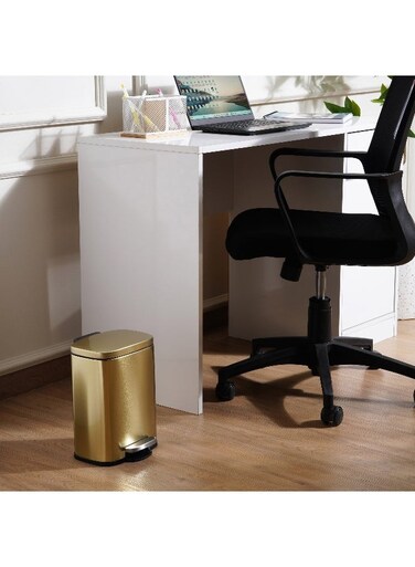 Home Primo Fingerprint Resistant Metal Pedal Bin 21.3x20.5x29.5cm 5L - Gold