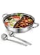 Stainless Steel Hot Pot With Divider 28cm - Dual Sided Two-Flavor Soup Shabu Shabu Induction Cookware Korean Ramen Cooker for Home Restaurant