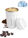 coffee mugs leak-proof, reusable coffee cups with lids, stainless steel vacuum insulated coffee tumblers, thermal insulation cups for men &amp; women keep drinks hot &amp; cold(2nd-White, 12OZ)
