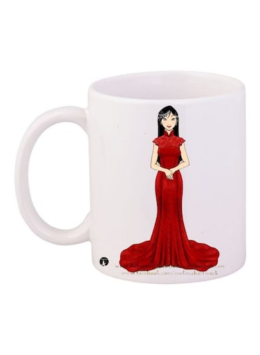Disney Princess Printed Coffee Mug White/Red/Cream
