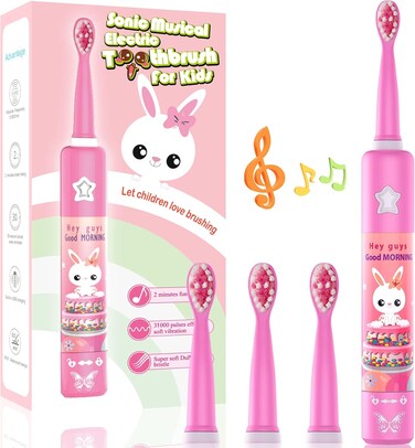 MIKLIFE Sonic Electric Toothbrush 5 Modes Rechargeable Power Smart Toothbrush Cleaner With 3 Brush Heads For Adults
