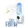 Fans For Home Bedroom Cheap Bladeless Portable Fan Humidifier in White 6 Speeds Quiet Mini Air Conditioner Fan 
WHITE