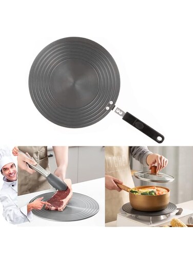 Heat Diffuser Plate For Gas Stovetop Simmer Ring Plate for Glass Cooktop Converter Coffee,Tea,Milk，Fast Thawing Food (11 inches (28 cm))