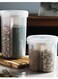Kitchen Grain Tank Plastic Bean Receiving Box Transparent Food Storage Tank Moisture proof Sealing Tank 2pcs (Small + Big) Home Kitchen Office