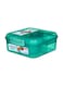 Sistema Bento Cube Lunch Box 1.25L Green : Meal Container - Leak-proof - Portable - BPA-free Green