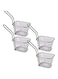 Erweicet 4PCS Fry Basket, Mini Square Fry Basket Steel French Fry Chip Basket Food Baskets for Serving Stainless Steel Fry Basket with Handle Reusable Fries Holder Mini Deep Fryer with Basket