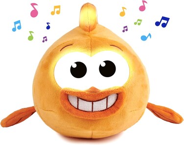 عرض بيبي شارك الكبير! لعبة ويليام فيشلايت القطيفة تُستخدم أيضًا كمصباح يدوي للأطفال، وتتضمن أصواتًا وموسيقى. لعبة بيبي شارك الرسمية