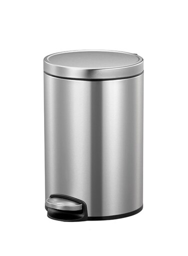 EVA SERIES   Brushed Stainless Steel Finish   Soft-Closing   Fingerprint-Resistant   Premium Pedal Trash &amp; Garbage Bin   Multiple Sizes ( 5 - 30 L) To Suit Different Places   5 Liters Metallic Silver 5Liters