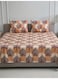 King size Cotton Blend Flat Bedsheet Set 144 Thread Count leaf printed Design 220x240 cm