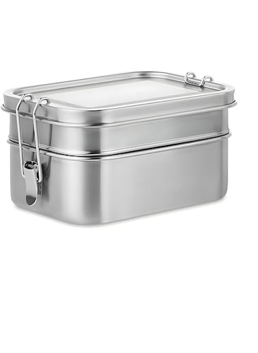 Blackstone Premium Stainless Steel Lunch Box   Leakproof Steel Lid with Silicone Gasket   Durable &amp; Eco-Friendly Box for Office, School &amp; Travel   BPA-Free &amp; Dishwasher Safe (1.4L (2-Tier))