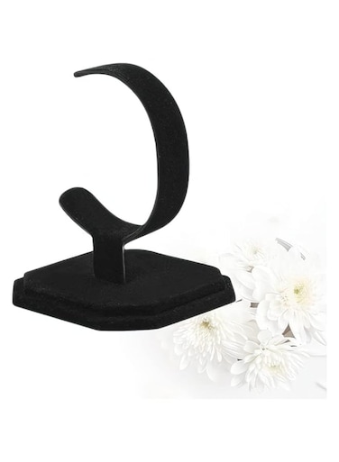 Khazna Watch Rack Stand, C Type Design Jewelry Bracelet Bangle Watch Display Rack Stand Holder (Black)