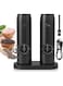 Yakiter Electric Salt and Pepper Grinder Set with LED White Light, Automatic Pepper Salt Mill with Charging Base and Type-C, One-handed operation Auto grinders, Refillable, 5 Adjustable Coarseness