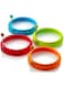 DELFINO Egg Ring, Fried Egg Mold, DELFINO Egg Separator, Reusable Cooking Rings, Silicone Non-Stick Egg Shaper Ring with Egg and Pancake Non Stick Cooking Tool, Kitchen Cooking Tools (4 Pcs)