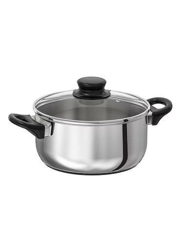with lid glass stainless steel 2.8 l