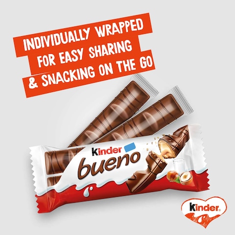 Kinder Bueno Milk Chocolate Bar 2 Bars 43g