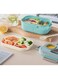 Lesole&trade; Premium BPA-Free Vacuum Insulated Lunch Box for Kids &amp; Adults Leakproof Food Container with Spoon and Sauce Cup Ideal for School, Office, and Travel &ndash; Bento Lunch Box with Compartments (Blue)