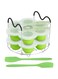 Egg Bites Molds and Steamer Rack Trivet with Heat Resistant Handles, 7pcs set for 6qt 8qt Electric Pressure Cooker With 2 Spoons and Silicone spatula (Green)