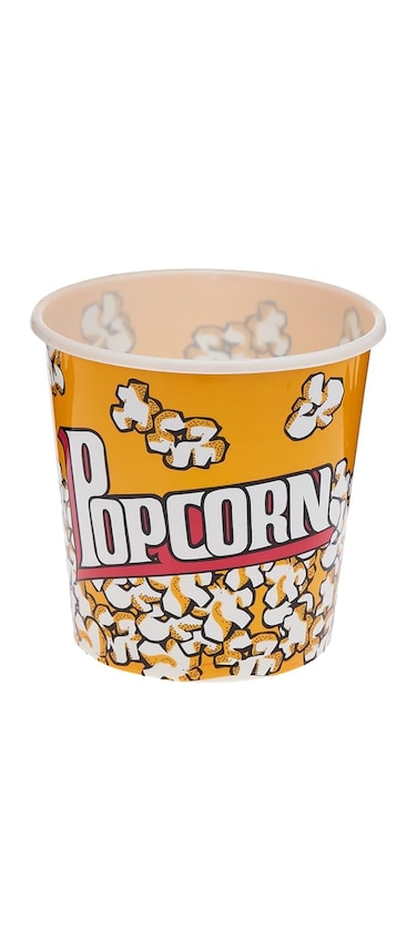BigBuy Party Popcorn Bucket 2.8 Liters 18 X 17.5 Cm Polypropylene Yellow-K8711295972003