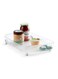 Roll Out Fridge Caddy BPA-Free Clear Rolling Refrigerator Organizer Bin with Adjustable Dividers And H And les, 9" Wide, 50340 White 9x15inch