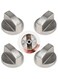 Metal Round Gas Stove Knobs, 4 pcs Stainless Steel Oven Knob, Gas Stove on off Knob Replacement, Safe And Durable, Easy To Use, Fits 6mm Shaft, Can Be Used For Gas Stove, Oven, Microwave, Etc, 6mm
