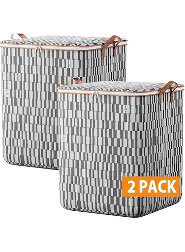 TAME Clothes Storage Bags, 140L Clothing Storage Organizer Bags, Moving Quilt Storage Basket, Large Capacity Storage Containers Wardrobe Cloest Organizers and Storage for Clothes, Comforters, Bedding