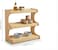 Bamboo Storage Shelf, 3-Tier Freestanding Shelving Unit, Multifunctional Storage Rack, 32 x 30 x 18.5 cm, for Bathroom, Living Room, Balcony, Kitchen, Natural
