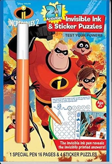 Lee Publications 2 In 1 Invisible Ink Disney Incredibles 2 - Test Your Powers