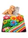 Oliumt Snuffle Mat for Dogs, Sniff Mat Slow Feeding Mat for Small Pets Cats, Rabbits - Help Stress Relief and Training - Stimulate Your Pet's Foraging Skills! (Brown)