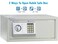Rubik Safe Box with Digital Pin Code &amp; Key Lock for A4 Documents Laptop Tablets Camera Cash Jewelry Home Hotel Office Security RB-20EDW (Size, 20x43x35cm) White