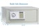 Rubik Safe Box with Digital Pin Code &amp; Key Lock for A4 Documents Laptop Tablets Camera Cash Jewelry Home Hotel Office Security RB-20EDW (Size, 20x43x35cm) White