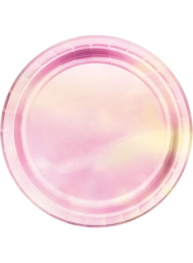 Creative Converting Dinner Plates 8 Pieces Set, 8.75 inch Size, Iridescent