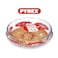 Pyrex Bake&amp;Enjoy Round Pastry Dish Set - 26cm Deep &amp; 28cm Flat, Durable Borosilicate Glass